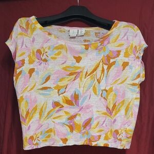 Floral Print Women's Crop Top